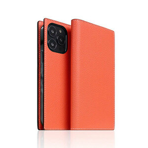 まとめ得 SLG Design Neon Full Grain Leather Diary Case for iPhone 14 Pro Coral 手帳型 SD24323i14PCR x [2個] /l