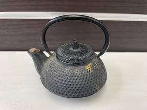 鉄瓶 煎茶器 茶道具 銅蓋付き 南部鉄器 古美術 岩鋳