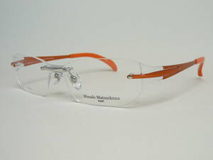 未使用 マサキマツシマ MF-1161-5 メガネ フレーム シルバー(クリア)／オレンジ マサキ 希少・レアモデル 長期保管品 