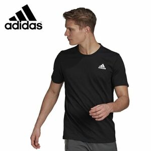 ●送料390円可能商品 アディダス ADIDAS 新品 メンズ 吸汗速乾 スポーツ トレーニング 半袖 Tシャツ 黒 Mサイズ [GR0514-M]三 壱★QWER