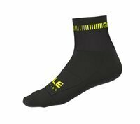 ale アレー LOGO Q-SKIN Socks ソックス 靴下 ブラックフルオイエロー Lサイズ 22SS528230158