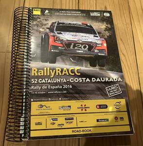 非売品 FIA WRC 2016 ラリー カタルーニャ ロードブック スペイン フォルクスワーゲン ポロR レッドブル VW オジェ総合優勝 GRヤリス