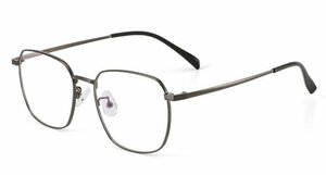 送料無料　超軽量　タテ眼鏡　レンズ交換可能　メガネフレーム　金属フレーム　フルリム　ブルーライトカット　男女兼用　 sc0198