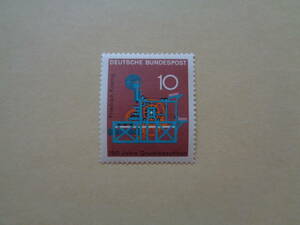 ドイツ切手　1968年　技術と科学の進歩シリーズ　印刷機の150年: フリードリッヒ・ケーニッヒ初の活版シリンダー高速プレス　　10