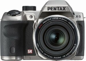 PENTAX X-5 クラシックシルバー 1,600万画素 超広角-超望遠ズームレンズ 単(中古品)