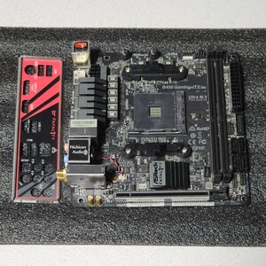 ASRock FATAL1TY B450 Gaming-ITX/ac IOパネル付属 Socket AM4 Mini-ITXマザーボード RYZEN5000シリーズ対応 最新Bios 動作確認済 PCパーツ