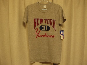●CHAMPION × Yankees デッドストック Tシャツ 80’S ビンテージ チャンピオン ヤンキース MLB メンズ細身 レディース トリコタグ