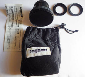 中古 Raynox レイノックス HD-4500 Pro 広角0.45倍ワイドコンバーター 取付口径52mm アダプターリング2種 43mm 37mm ソフトケース 説明書