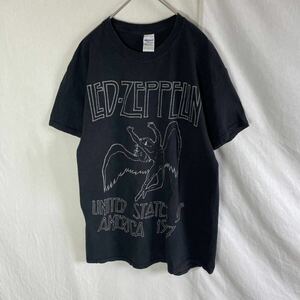 ギルダン　半袖プリントTシャツ　古着　Mサイズ　ブラック　LED-ZEPPELIN バンドTシャツ