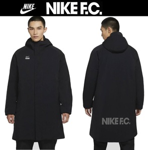 Sサイズ ★定価24200円★送料無料★ 新品 ナイキ FC ベンチコート 中綿 ロングコート NIKE エコダウン ジャケット 黒 防寒 CT2515-010