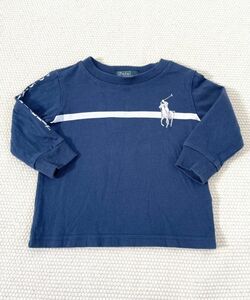 ★★ポロラルフローレン　POLO RALPH LAUREN　長袖Tシャツ　ネイビー紺　サイズ８０　１２M★★