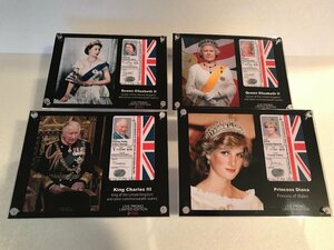 【イギリス王室/British Royal Family/IDカードフレーム4枚セット】エリザベス2世/チャールズ3世/コレクション-1