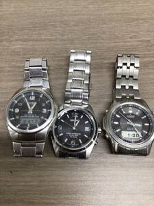 CITIZEN REGUNO H415-S057515 CASIO LINEAGE 4319 4709 WVA-M480 ソーラー 時計 電波 腕時計 シチズン カシオ 3本