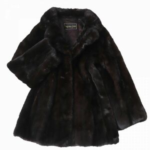 毛並み美品☆LUPIAN FUR　ルピアンファー　MINK　ミンク　本毛皮コート　ブラウン　11号　毛質艶やか・柔らか◎