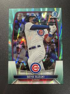 199枚限定 鈴木誠也 2023 Bowman Chrome AQUA LAVA REFRACTOR Seiya Suzuki MLBカード