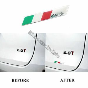 イタリア 国旗 薄型 アルミ ラベル エンブレム ステッカー シールド フィアット フェラーリ アルファロメオ Bmw 車スタイリング 1枚