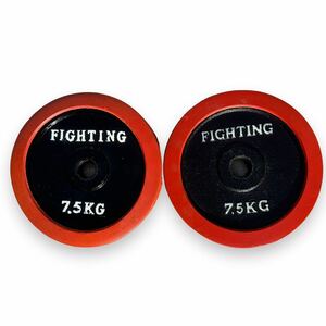 ファイティングロード FIGHTING ROAD/ダンベル バーベル プレート/7.5kg 2個セット15kg/ゴム ラバー