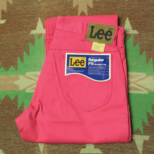 デッドストック 【Lee 200-1868】 80s Pink Twill Pants / 80年代 ツイル カラー パンツ ジーンズ 42TALON アメリカ製 ビンテージ 70s90s