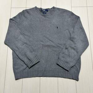 Ralph Lauren ラルフローレン コットンニット　グレー XL