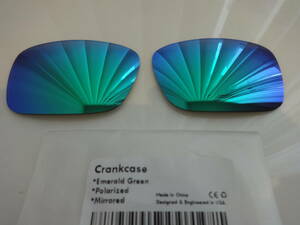 処分価格！★オークリー クランクケース用 カスタム偏光レンズ GREEN Color Polarized 新品 CRANKCASE　CRANK CASE