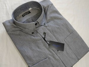 M寸・新品／日本製・先染めオックスフォードBDシャツ■グレー