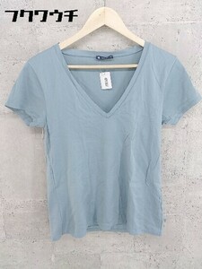 ◇ PETIT BATEAU プチバトー 半袖 Vネック Tシャツ カットソー L/18 グレー系 * 1002799320504