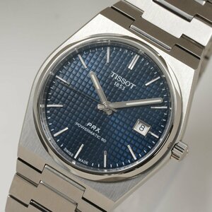 ティソ TISSOT 腕時計 PRX ピーアールエックス パワーマティック 80 T137.407.11.041.00 青文字盤 自動巻 メンズ 美品 [質イコー]