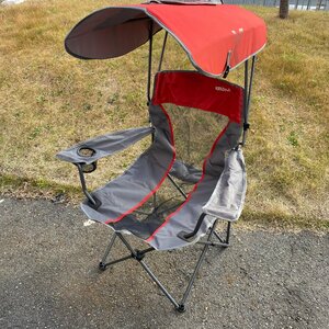 ΩMΩ KeLsyus 屋根付き椅子 アウトドア スポーツ 日差し対策 簡単組立 機能的 赤・グレー色 ΩP231211