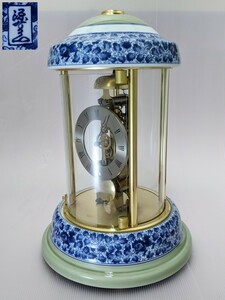 源右衛門 セイコー SEIKO 置き時計 DECOR デコール 雅 MIYABI 源右衛門 有田焼 AZ202M 高37cm 直径25cm 重7kg