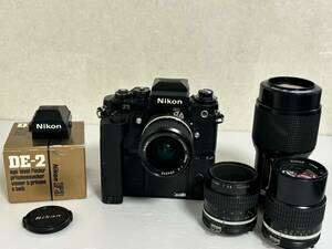 ニコン Nikon F3　レンズ 28mm 55mm 135mm 80-200mm　　4本セットファインダー2個 一眼レフフィルムカメラ