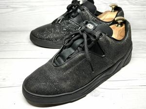 【即決】Dior HOMME ディオールオム スニーカー 25cm程度 40 黒 ブラック メンズ オシャレ ハイブランド レザー くつ ラメ