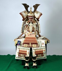 上原玉鳳 作 保元 金小札薄紅絲裾濃威之大鎧 12号 兜飾り 鎧飾り 端午の節句 五月人形 武者人形