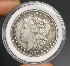 アメリカ 古銭 1881年　モルガン　自由の女神　リバティ　大型硬貨　イーグル