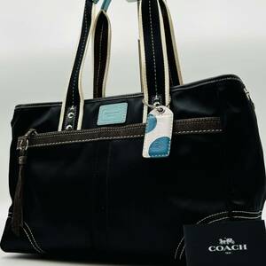 1円～【入手困難品】 定価10万円 コーチ COACH トートバッグ ビジネスバッグ ブリーフケース 2way レザー メンズ レディース ブラック 黒