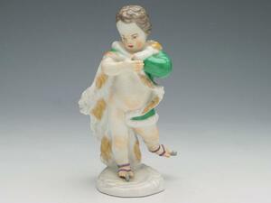 マイセン(Meissen) 人形置物 四季の子供・冬 磁器人形 ハンドメイド フィギュリン 手描き 飾り物 ドイツ製 新品