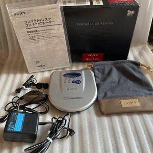 【美品】激レア SONY ソニー CDプレーヤー D-E525 ポータブルプレーヤー CDウォークマン WALKMAN コレクター コレクション 元箱付き！