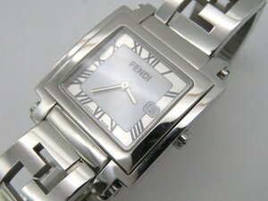 1円◆稼働◆ フェンディ シルバー クオーツ ユニセックス 腕時計 M43404