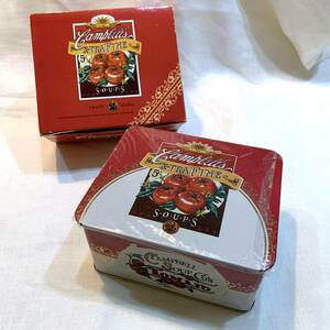 キャンベルスープ 缶 ティンボックス カントリー トマト アメリカン雑貨 USA ビンテージ アンティーク ポップアート 企業物 レトロ