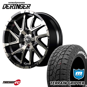 4本セット NITRO POWER DERINGER デリンジャー 20X8.5J 6/139.7 ブラッククリア MONSTA テレーングリッパー 265/50R20 プラド モンスタ A/T