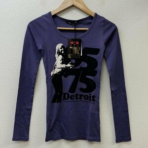ヒステリックグラマー 2CL-2800 6575 Detroit ロゴ ロンT Tシャツ Tシャツ FREE 紫 / パープル