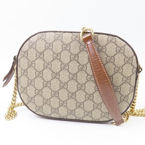 41108★1円スタート★GUCCI グッチ 外美品 チェーンショルダーバッグ GG柄 ショルダーバッグ GGスプリームキャンバス ブラウン