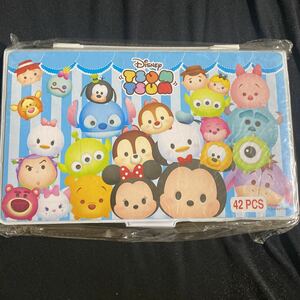 ディズニーTSUMTSUMツムツム★ディズニーかわいい42pアートセット★色鉛筆10本★マジック6本★クレヨン10本★クレパス10本★消しゴム他青箱