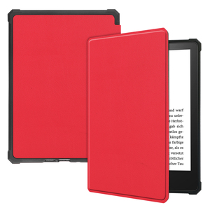 Amazon 第11世代 Kindle Paperwhite (2021) 専用 ケース カバー 薄型 軽量型 高品質PUレザーケース レッド