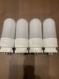 【4個セット】コーウェル（COWELL） FDL6L1D コンパクト蛍光灯形 LEDランプ FDL13W代替 電球色 (電源内蔵型)