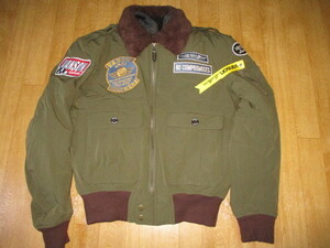 バンソンレーシング　サイズL　MA-1タイプ　刺繍ロゴ　取り外し可能中綿入りインナー付き　防寒ジャケット　極美中古