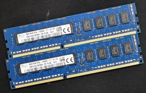 16GB (8GB 2枚組) PC3L-12800E DDR3L-1600 ECC 1.35V/1.5V 2Rx8 両面実装 240pin ECC Unbuffered DIMM SK-Hynix (管:SA5799