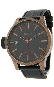 NIXON ニクソン a127872　THE CHRONICLE ANTIQUE COPPER BLACK メンズ ニクソン クロニクル 時計