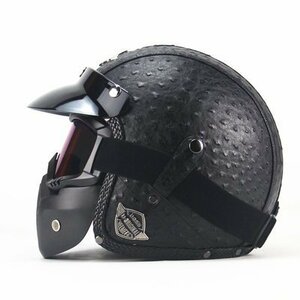 TZX596★ハーフヘルメット ジェットヘルメット メンズ レディース レトロハーレー ヘルメットバイザー対応マスク対応軽量おしゃれ色選択可S