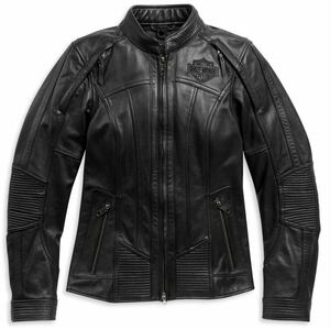 Harley Davidson (新品) 純正 レディース オーロラル II 3-in-1 レザー ジャケット 98011-21VW ブラック (XS)