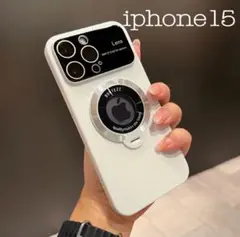 iphone15 スマホケース カバー レンズ保護カバー ホワイト